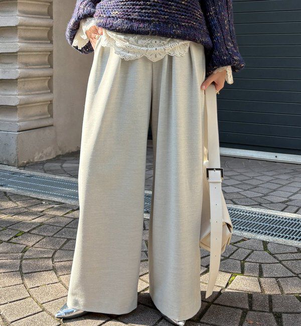  「ウォームタックワイドパンツ」|チノ|