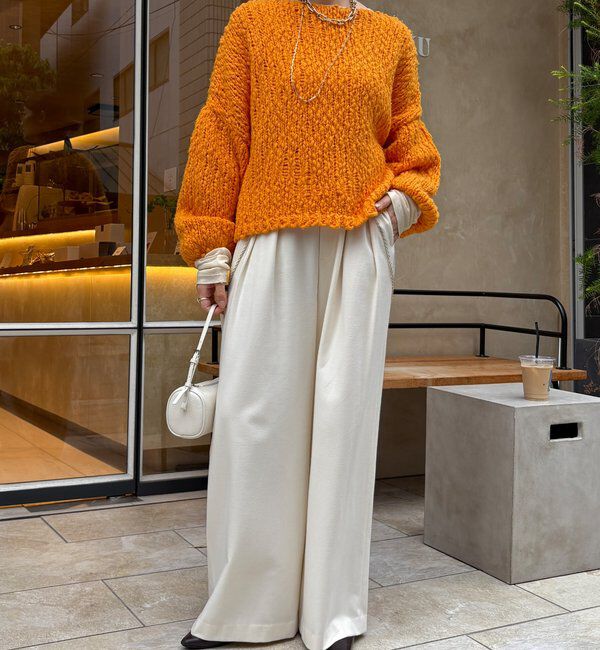  「ウールスラブロービングニット」|ニット・セーター|