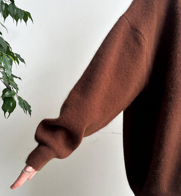  「ファーウールボートネックプルオーバー」|ニット・セーター|