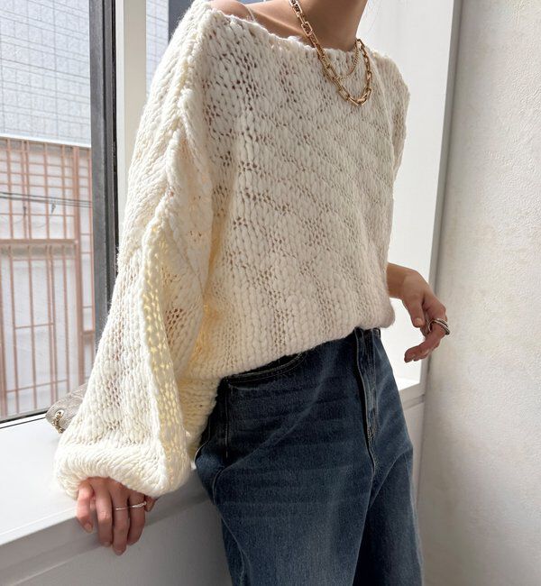  「ローゲージニット」|ニット・セーター|オフホワイト