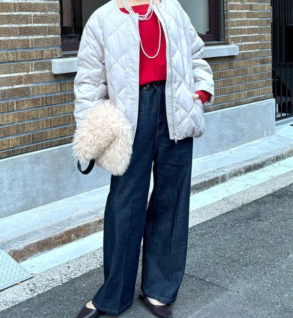  「ストレッチタフタ袖リブショートダウン」|その他|