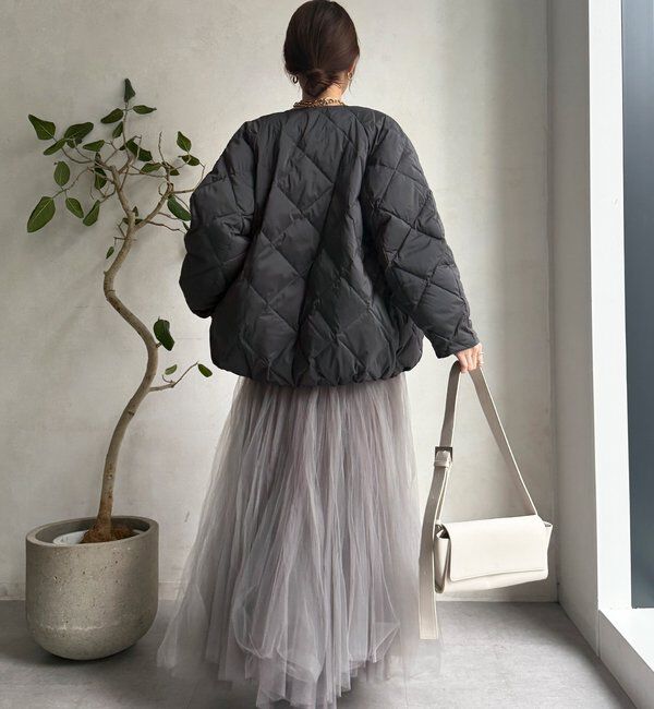  「ストレッチタフタ袖リブショートダウン」|その他|