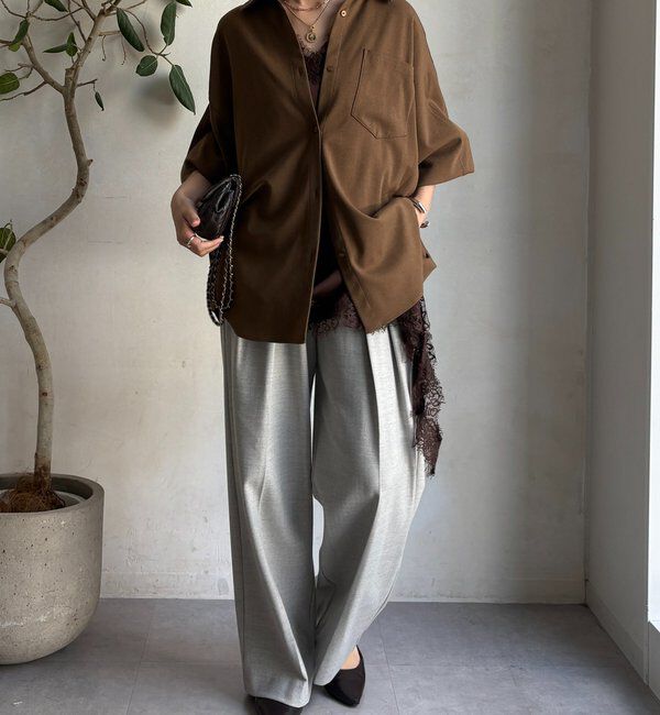  「ソフト起毛ストレッチパンツ」|チノ|