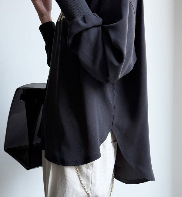  「袖リブバックボタンジョーゼットロゴプルオーバー」|シャツ・ブラウス|