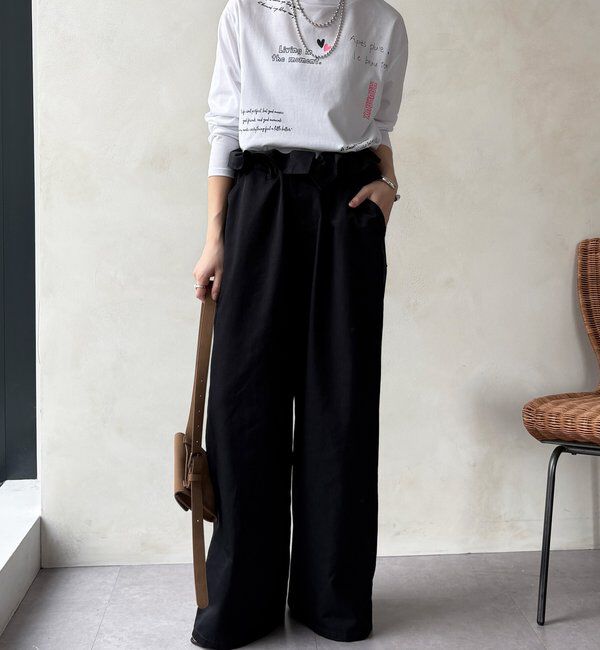  「【WEB限定】レタリングプリントロンTEE」|Tシャツ・カットソー|