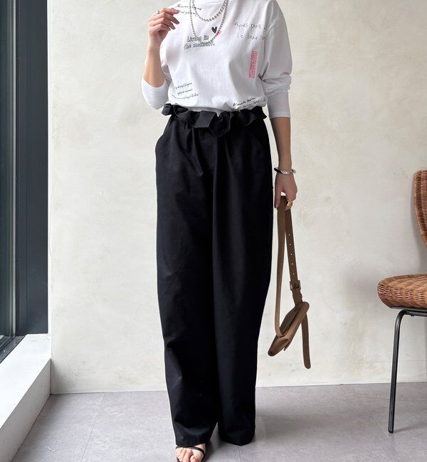  「【WEB限定】レタリングプリントロンTEE」|Tシャツ・カットソー|