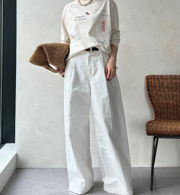  「【WEB限定】レタリングプリントロンTEE」|Tシャツ・カットソー|