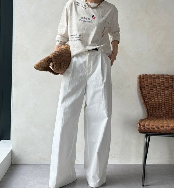  「【WEB限定】レタリングプリントロンTEE」|Tシャツ・カットソー|