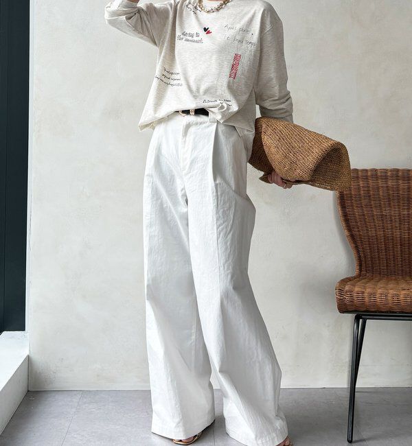  「【WEB限定】レタリングプリントロンTEE」|Tシャツ・カットソー|