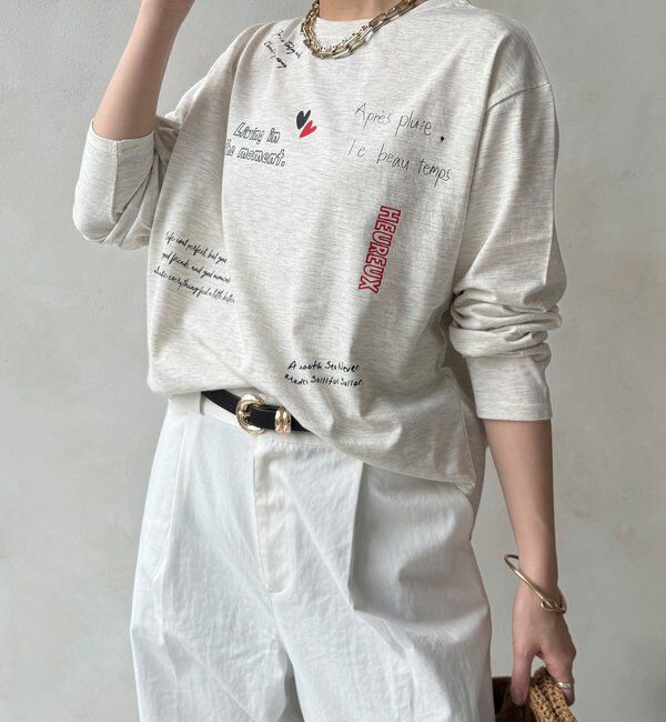  「【WEB限定】レタリングプリントロンTEE」|Tシャツ・カットソー|