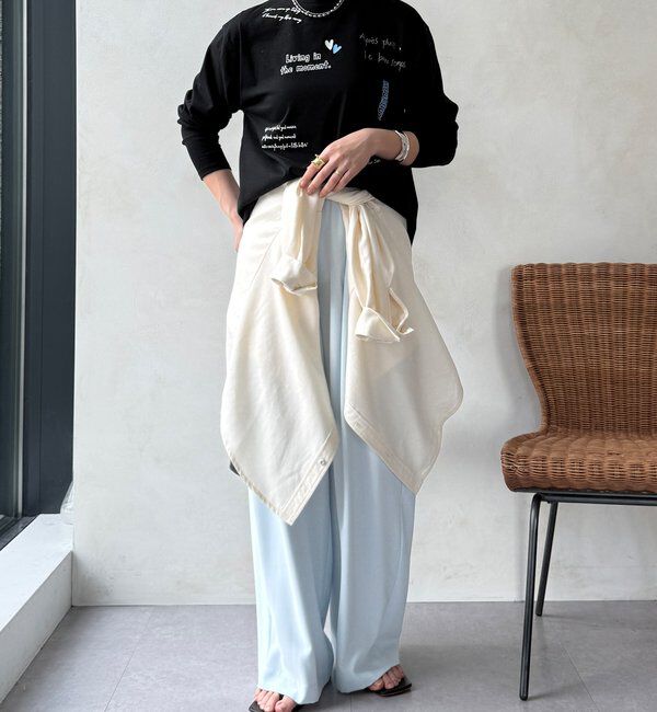  「【WEB限定】レタリングプリントロンTEE」|Tシャツ・カットソー|