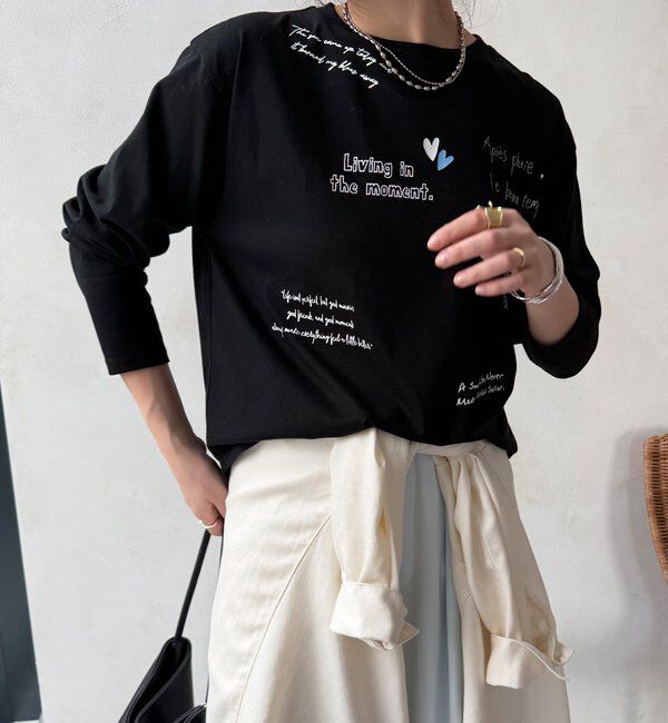  「【WEB限定】レタリングプリントロンTEE」|Tシャツ・カットソー|