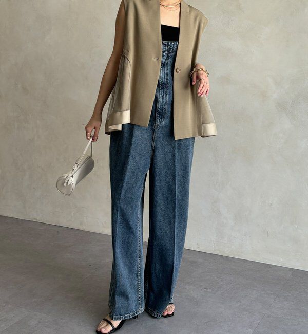  「【WEB限定】バックチュール重ねベスト」|ベスト・ジレ|