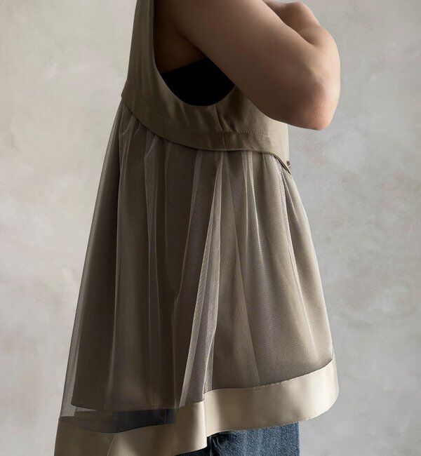  「【WEB限定】バックチュール重ねベスト」|ベスト・ジレ|