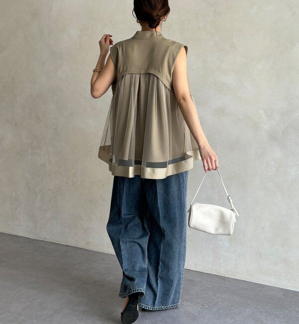  「【WEB限定】バックチュール重ねベスト」|ベスト・ジレ|