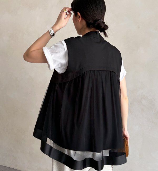  「【WEB限定】バックチュール重ねベスト」|ベスト・ジレ|