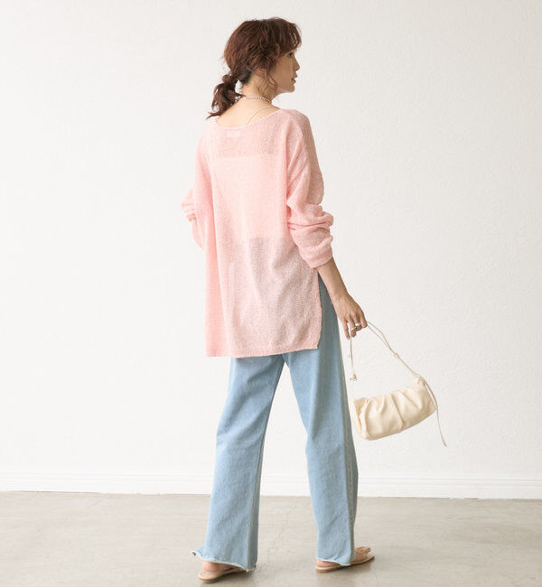  「【全骨格美脚見え！】slit DENIM」|デニム|