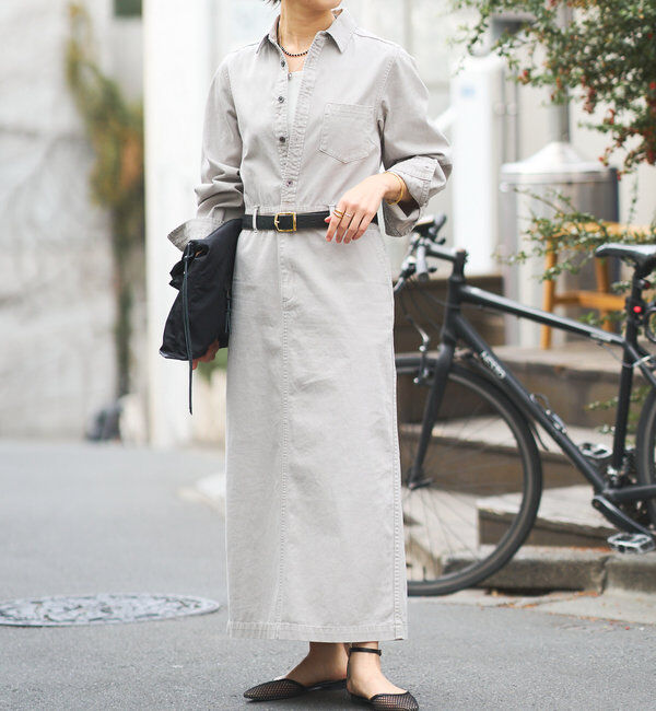  「【MONN&times;Yoshiiiiii】デニムシャツワンピース」|ワンピース|