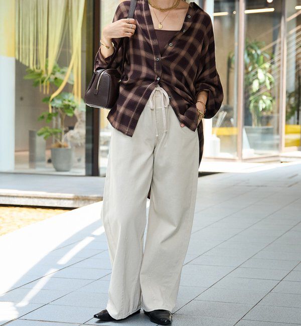  「ウォッシュドチェックワイドシャツ」|シャツ・ブラウス|