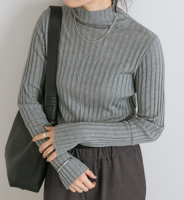  「【新色追加・リバイバル】シルクカシミヤリブニット」|ニット・セーター|
