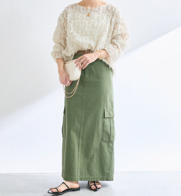  「【オケージョンにも◎】カットジャガードシアーブラウス」|シャツ・ブラウス|