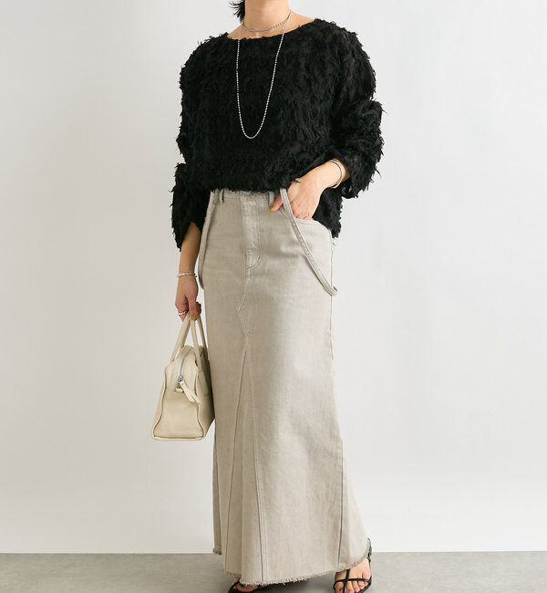  「【オケージョンにも◎】カットジャガードシアーブラウス」|シャツ・ブラウス|