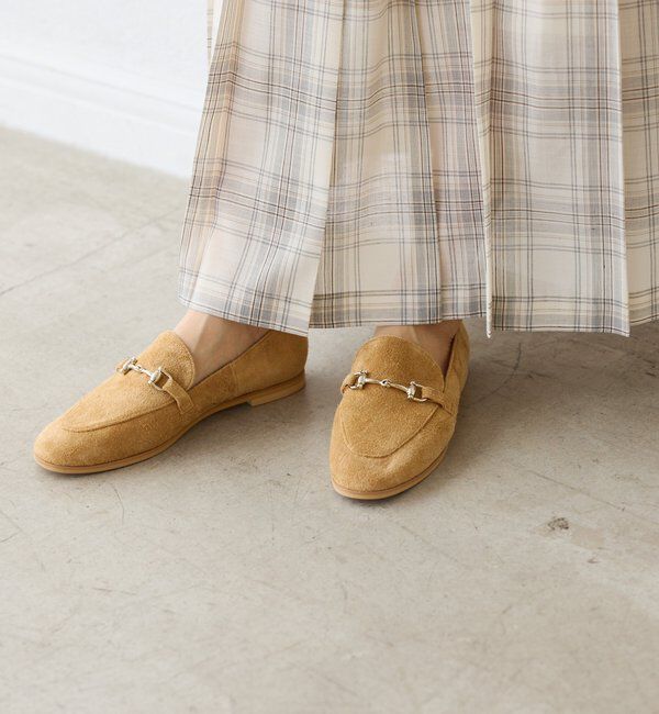  「スエードビットローファー」|ローファー|ベージュ