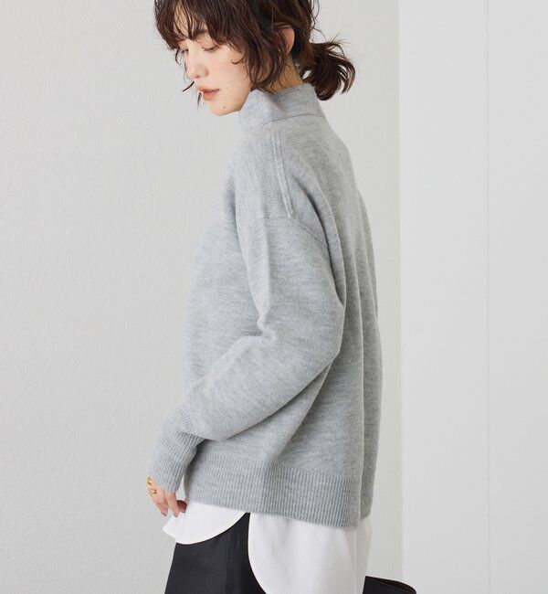  「【5色展開/万能トップス】ウール100NEWボトルネックニット」|ニット・セーター|