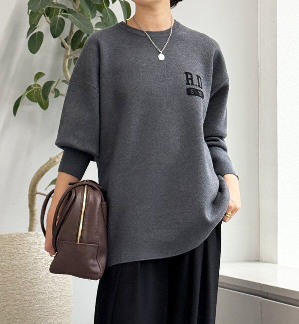  「【バックロゴが目を惹く】アスレチックロゴニット」|ニット・セーター|