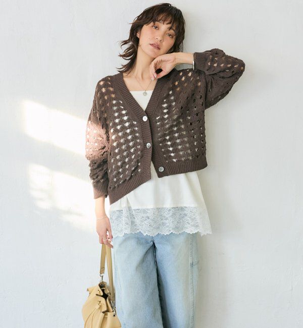  「【新色追加/鮮度抜群】レーストリムキャミソール」|シャツ・ブラウス|