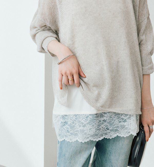  「【新色追加/鮮度抜群】レーストリムキャミソール」|シャツ・ブラウス|