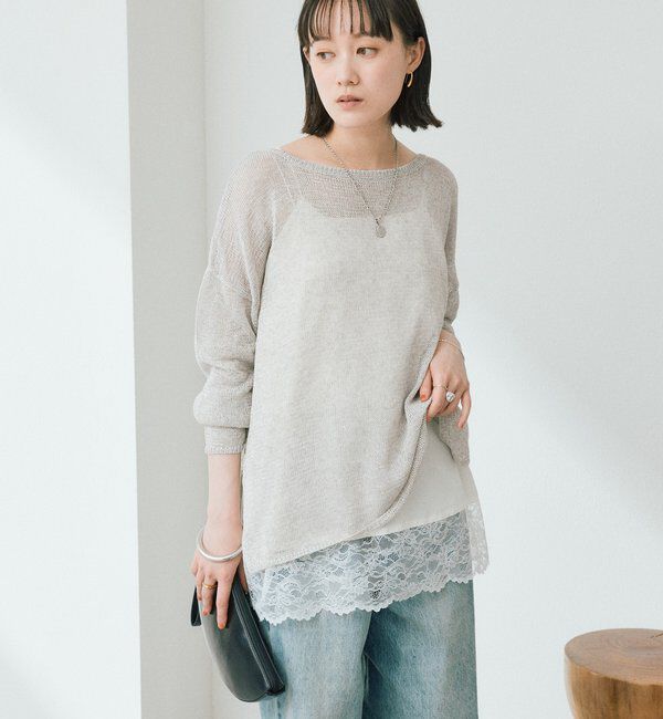  「【新色追加/鮮度抜群】レーストリムキャミソール」|シャツ・ブラウス|