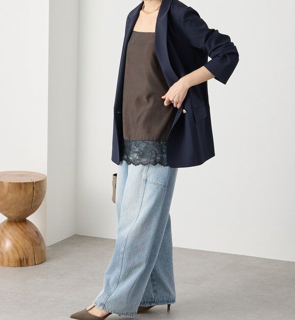  「【新色追加/鮮度抜群】レーストリムキャミソール」|シャツ・ブラウス|