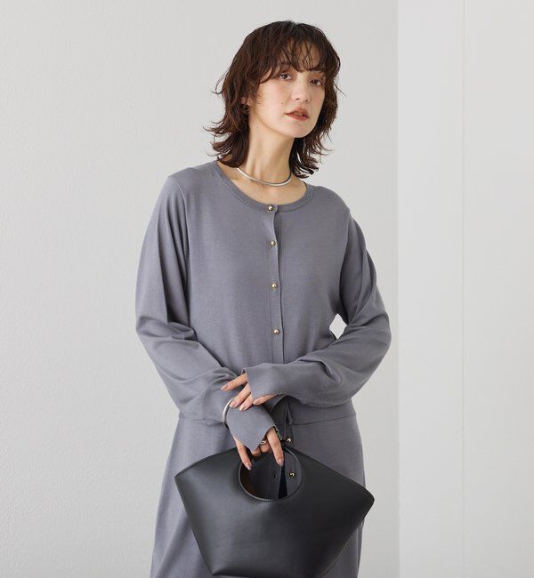  「【羽織としても使える】レイヤードニットワンピース」|ワンピース|