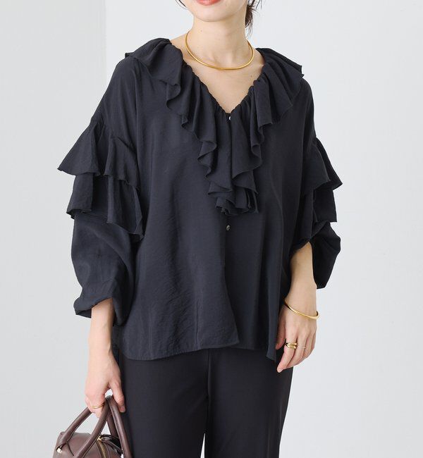  「【着映え】フリルディテールブラウス」|シャツ・ブラウス|
