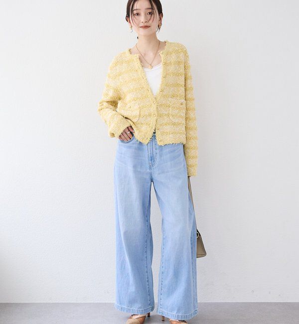  「【フェミニンなムードを演出】チュールリブタンクトップ」|キャミソール|