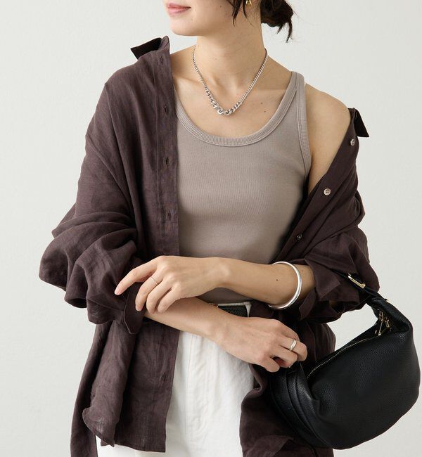  「【レイヤードスタイルに◎】ミニマルテレコタンク」|キャミソール|