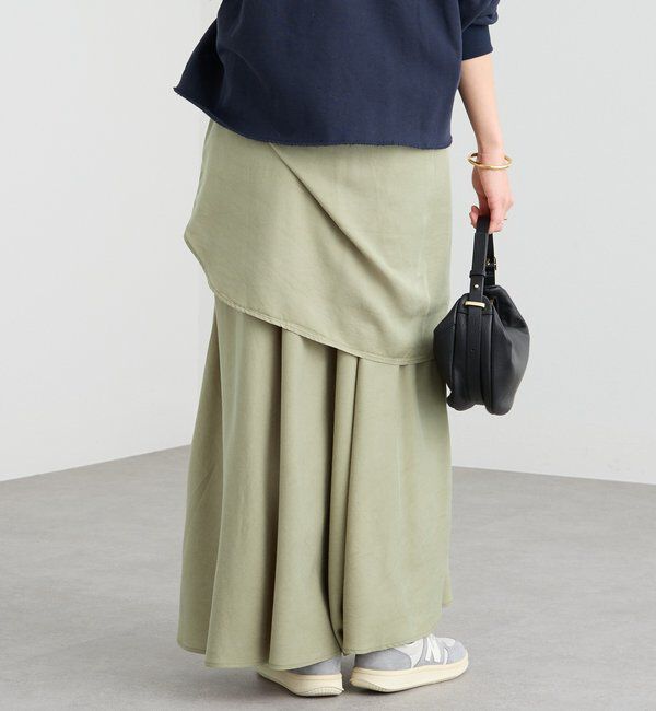  「【セットアップ可/上品な落ち感】ガーメントダイフレアバイアススカート」|スカート|