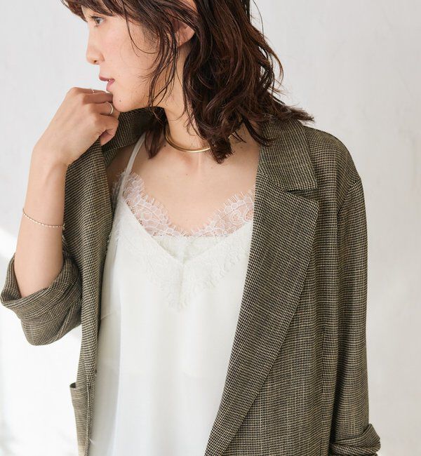  「予約【ご好評につき追加販売決定！】バイアスヘムレースキャミソール」|シャツ・ブラウス|