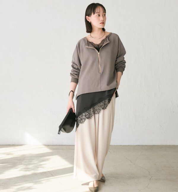  「予約【ご好評につき追加販売決定！】バイアスヘムレースキャミソール」|シャツ・ブラウス|