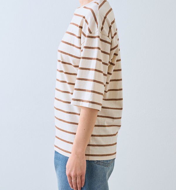  「【大人のボーダーTシャツ】マルチボーダーゴブソデTee」|Tシャツ・カットソー|