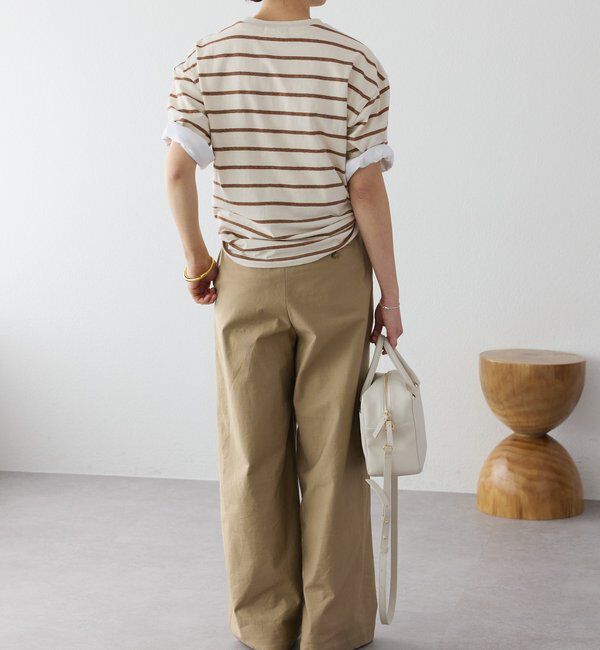  「【大人のボーダーTシャツ】マルチボーダーゴブソデTee」|Tシャツ・カットソー|