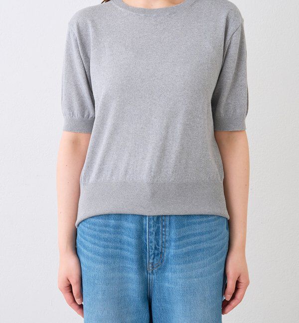  「予約【A・MONN(アモン)】HALF SLEEVE KNIT」|ニット・セーター|