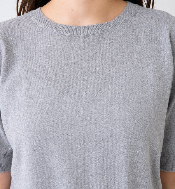  「予約【A・MONN(アモン)】HALF SLEEVE KNIT」|ニット・セーター|