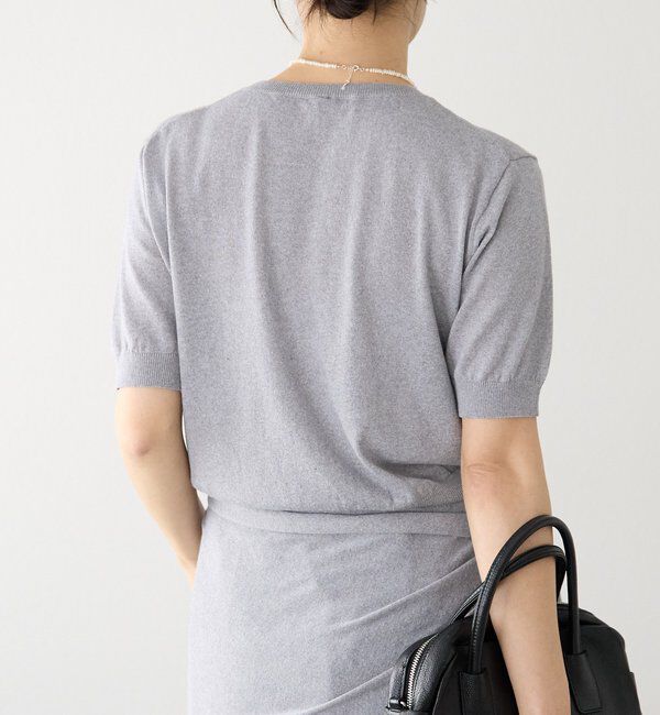  「予約【A・MONN(アモン)】HALF SLEEVE KNIT」|ニット・セーター|