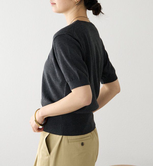  「予約【A・MONN(アモン)】HALF SLEEVE KNIT」|ニット・セーター|
