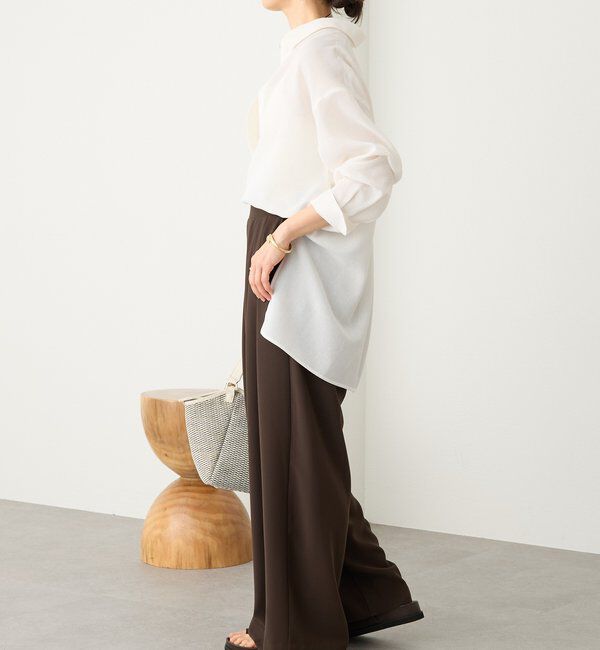  「予約【涼し気な抜け感】メッシュスキッパーシャツ」|シャツ・ブラウス|