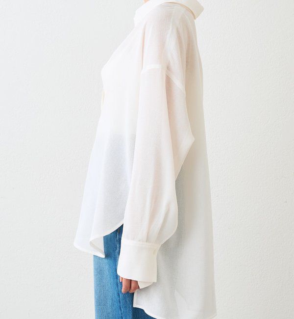  「予約【涼し気な抜け感】メッシュスキッパーシャツ」|シャツ・ブラウス|