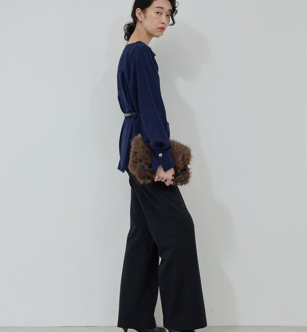  「フロントドレープブラウス」|シャツ・ブラウス|