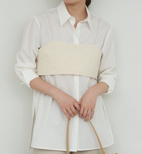  「【セットアップ対応】	ジャガードキャミ」|シャツ・ブラウス|アイボリー